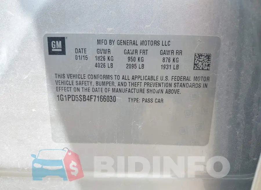 1G1PD5SB4F7166030 Photo# 9