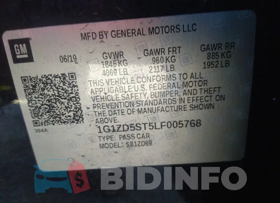 1G1ZD5ST5LF005768 Photo# 9