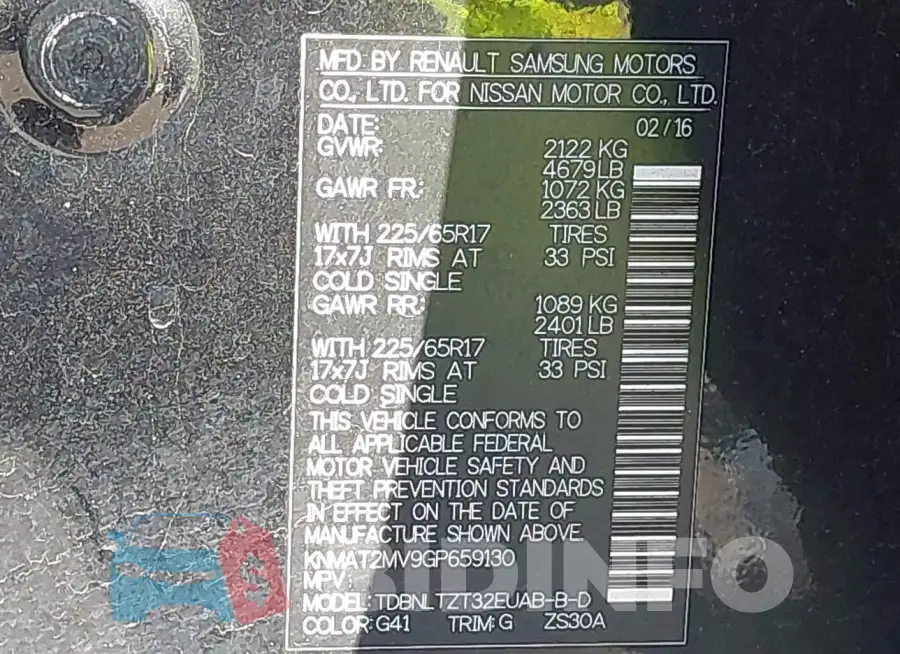 KNMAT2MV9GP659130 Photo# 9
