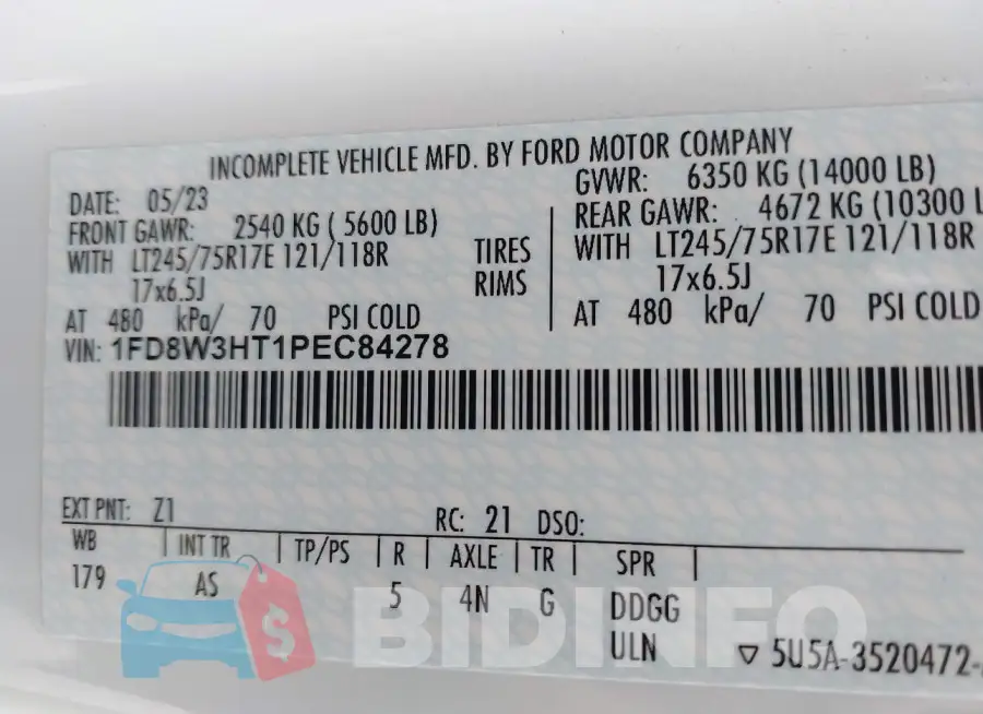 1FD8W3HT1PEC84278 Photo# 9