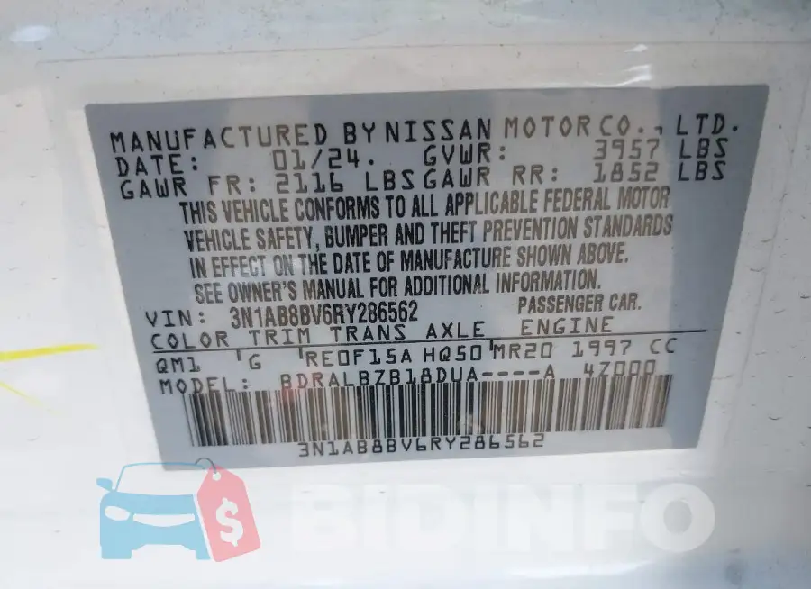 3N1AB8BV6RY286562 Photo# 9