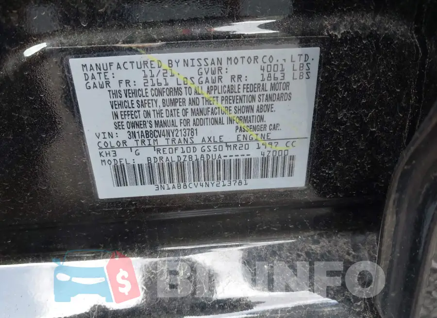 3N1AB8CV4NY213781 Photo# 9