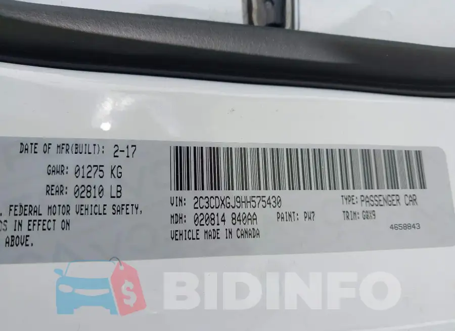 2C3CDXGJ9HH575430 Photo# 9