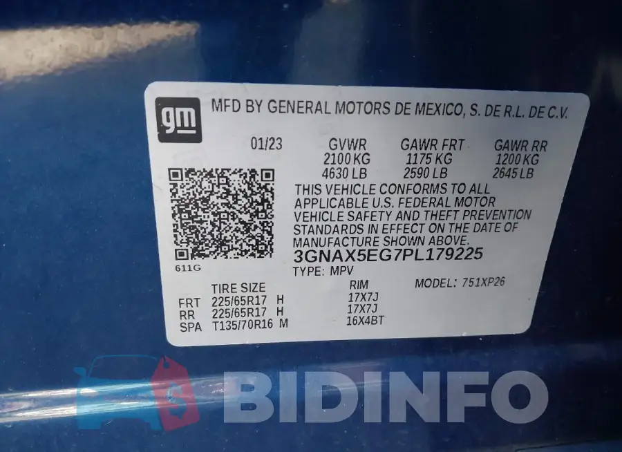 3GNAX5EG7PL179225 Photo# 9