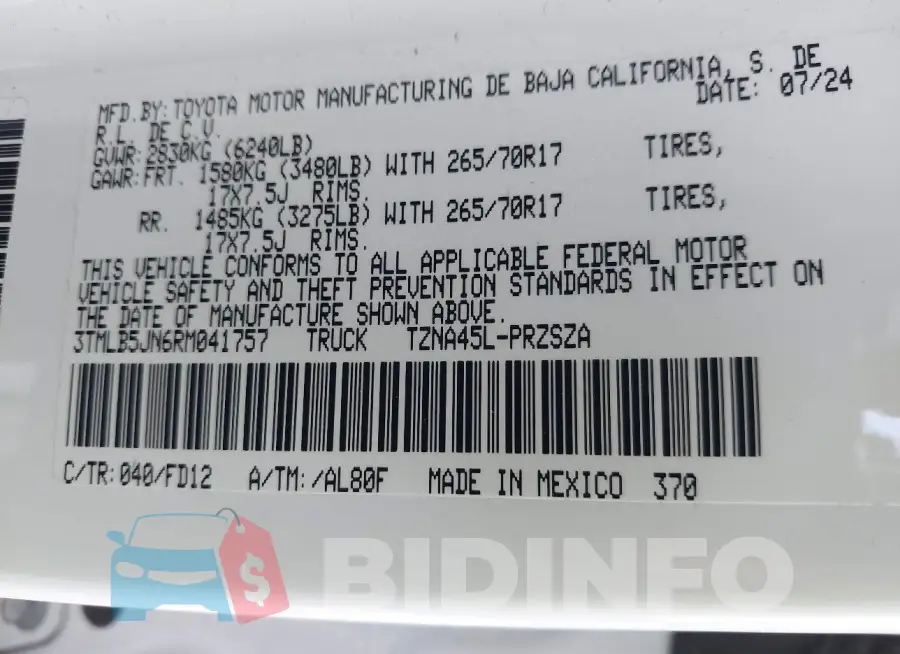 3TMLB5JN6RM041757 Photo# 9