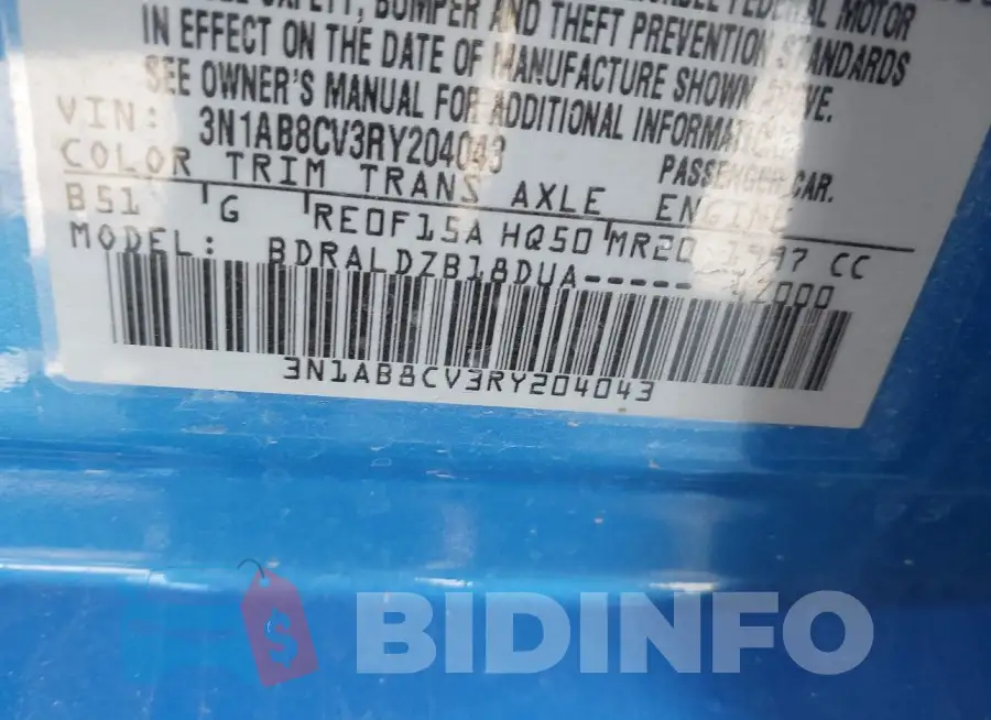 3N1AB8CV3RY204043 Photo# 9