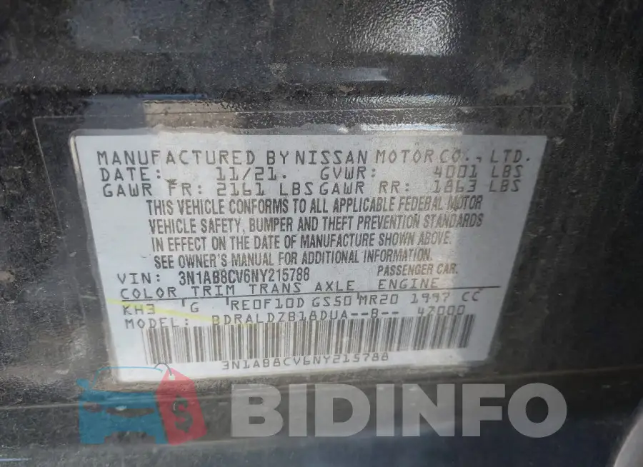 3N1AB8CV6NY215788 Photo# 9