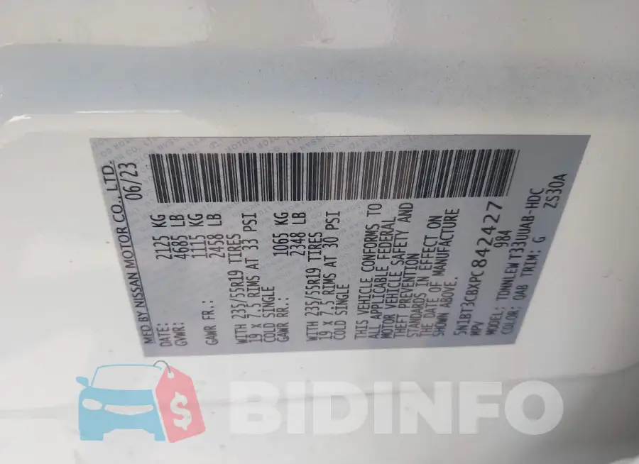5N1BT3CBXPC842427 Photo# 9