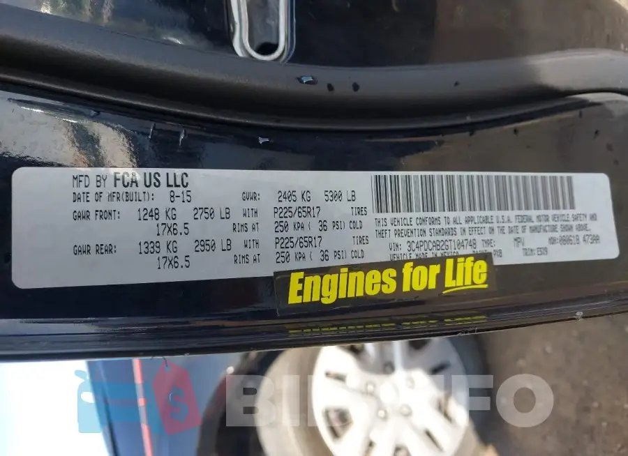 3C4PDCAB2GT104748 Photo# 9