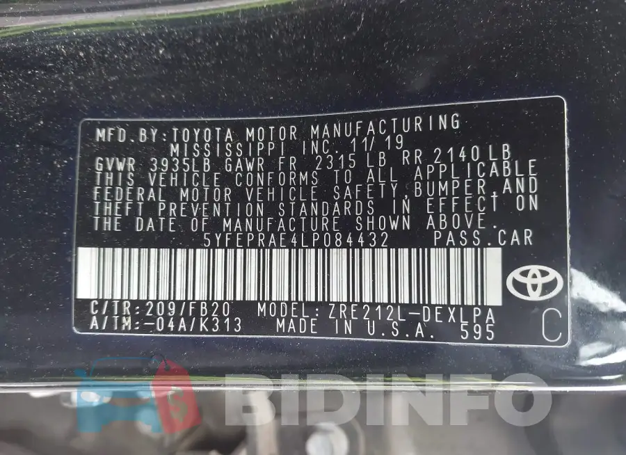 5YFEPRAE4LP084432 Photo# 9