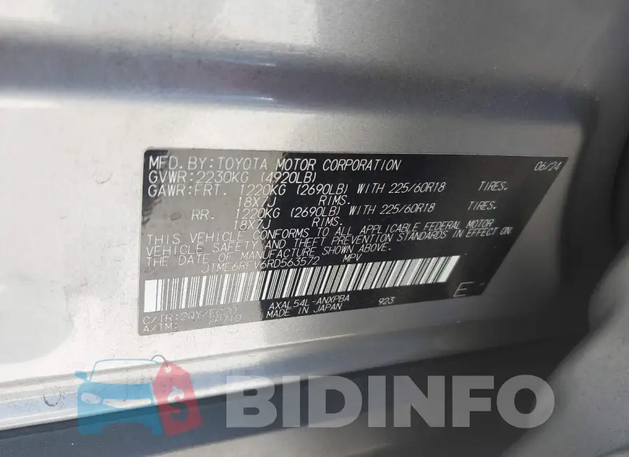 JTME6RFV6RD563572 Photo# 9