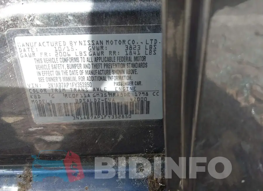 3N1AB7AP1FY352850 Photo# 9