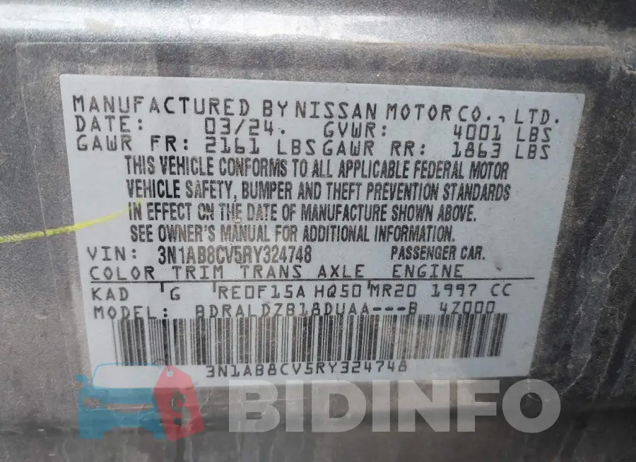 3N1AB8CV5RY324748 Photo# 9