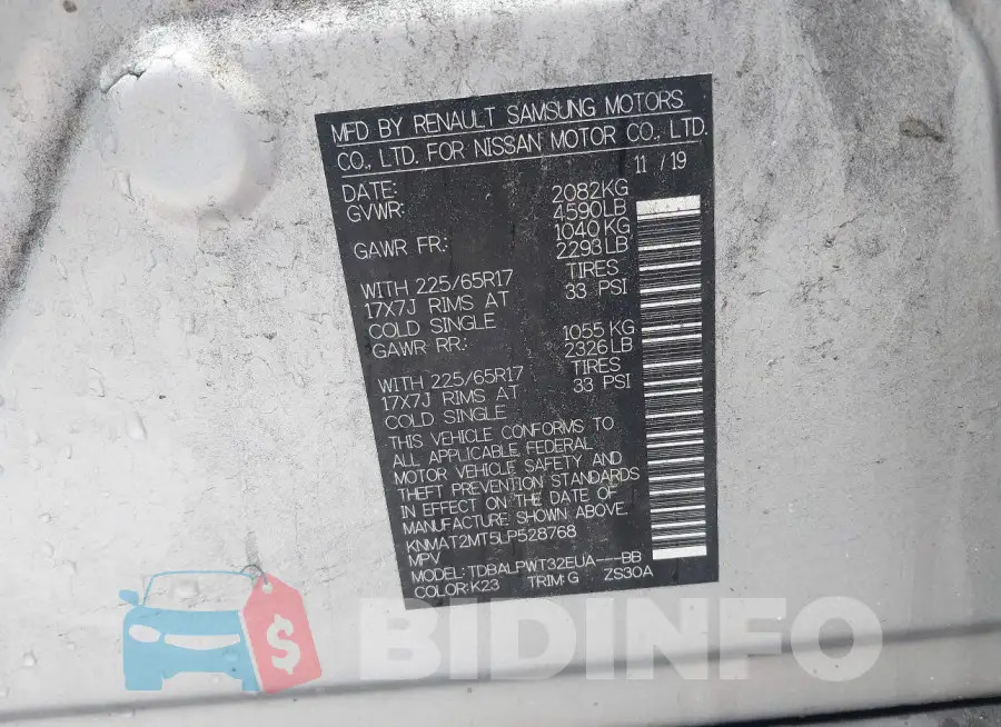 KNMAT2MT5LP528768 Photo# 9