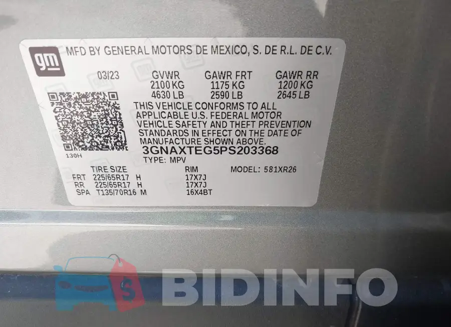 3GNAXTEG5PS203368 Photo# 9