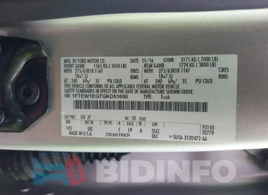 1FTEW1EG7GKD51650 Photo# 9