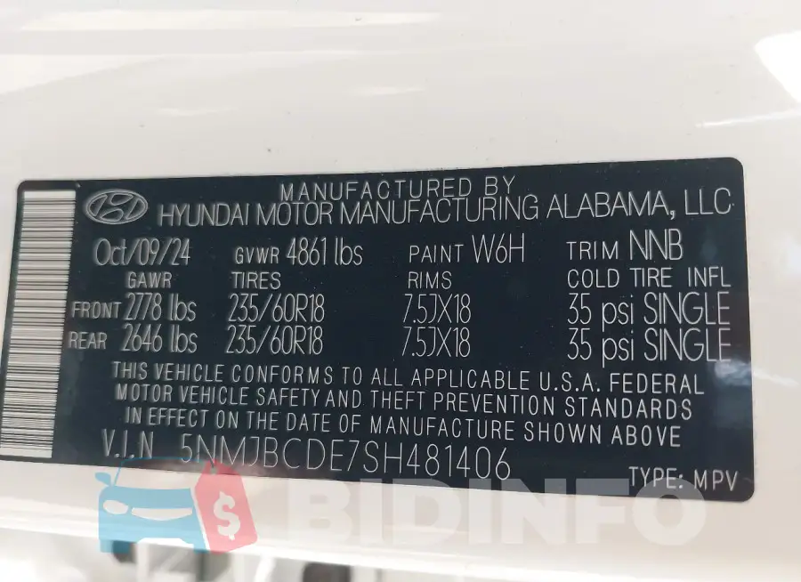 5NMJBCDE7SH481406 Photo# 9