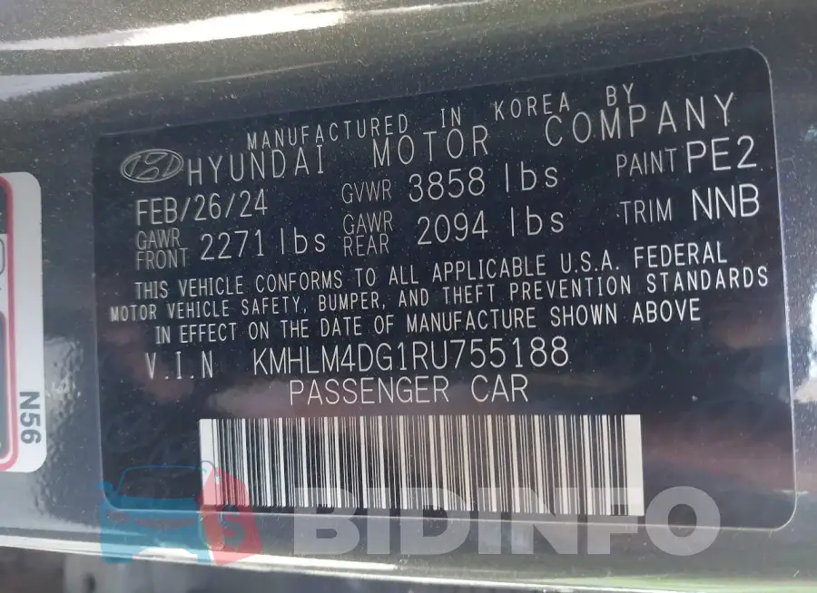 KMHLM4DG1RU755188 Photo# 9