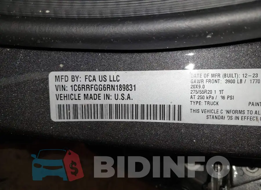 1C6RRFGG6RN189831 Photo# 9