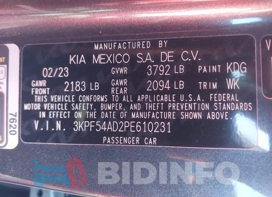 3KPF54AD2PE610231 Photo# 9