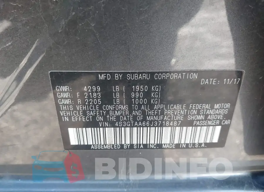 4S3GTAA66J3718487 Photo# 9