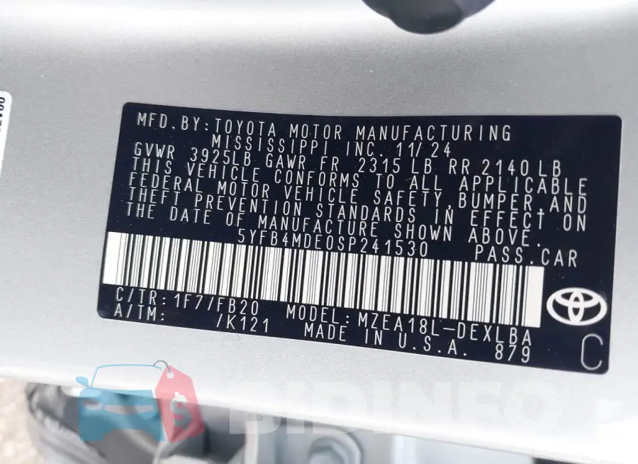 5YFB4MDE0SP241530 Photo# 9