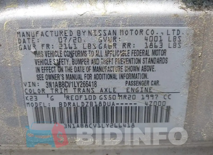 3N1AB8CV1LY266418 Photo# 9
