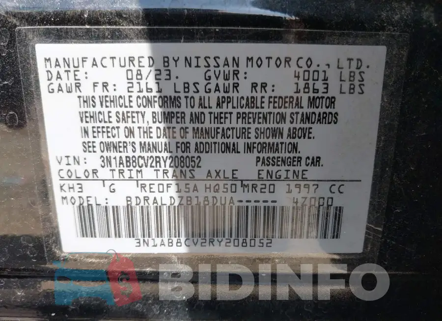 3N1AB8CV2RY208052 Photo# 9