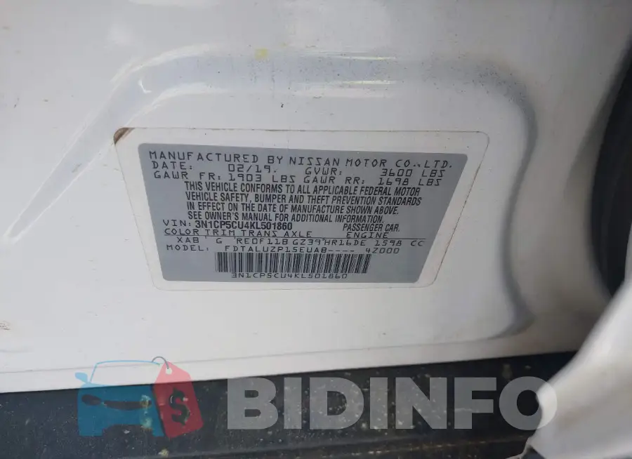 3N1CP5CU4KL501860 Photo# 9