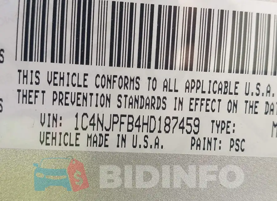 1C4NJPFB4HD187459 Photo# 9