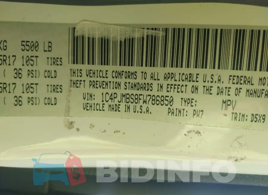 1C4PJMBS8FW786850 Photo# 9