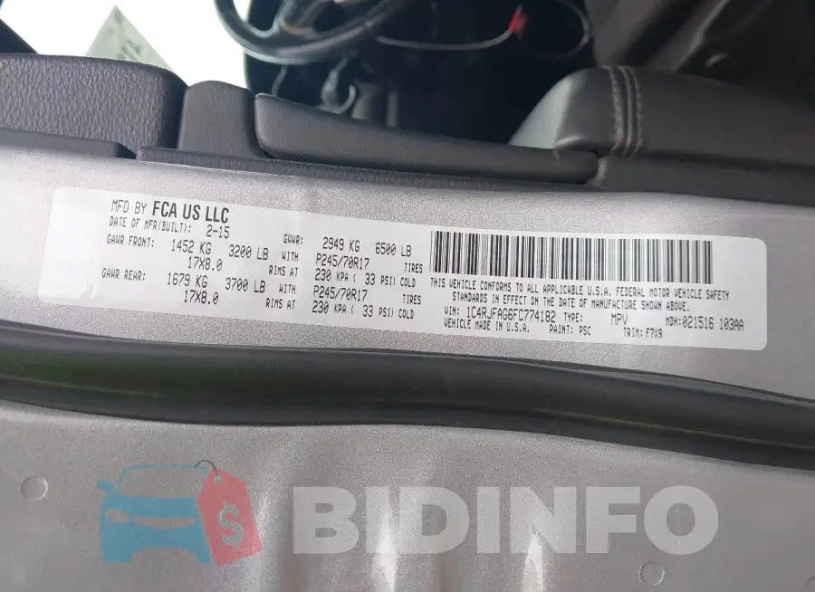 1C4RJFAG6FC774182 Photo# 9