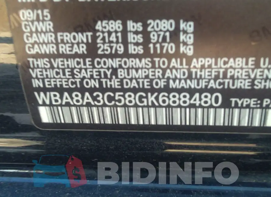 WBA8A3C58GK688480 Photo# 9