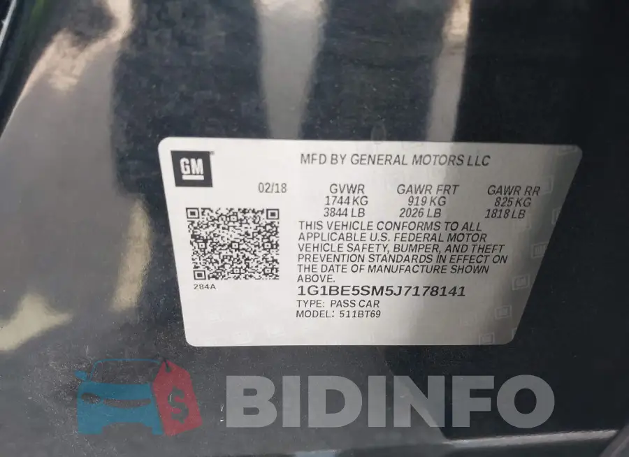 1G1BE5SM5J7178141 Photo# 9