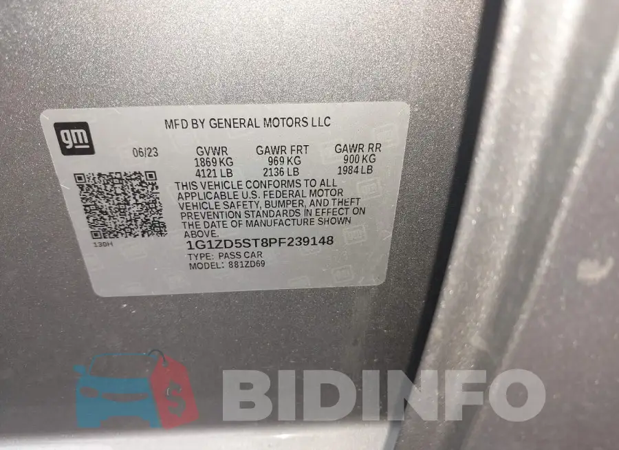 1G1ZD5ST8PF239148 Photo# 9