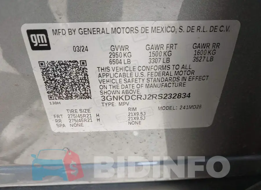 3GNKDCRJ2RS232834 Photo# 9