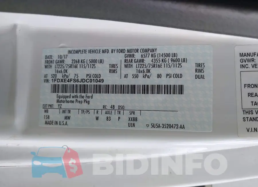 1FDXE4FS6JDC01049 Photo# 9