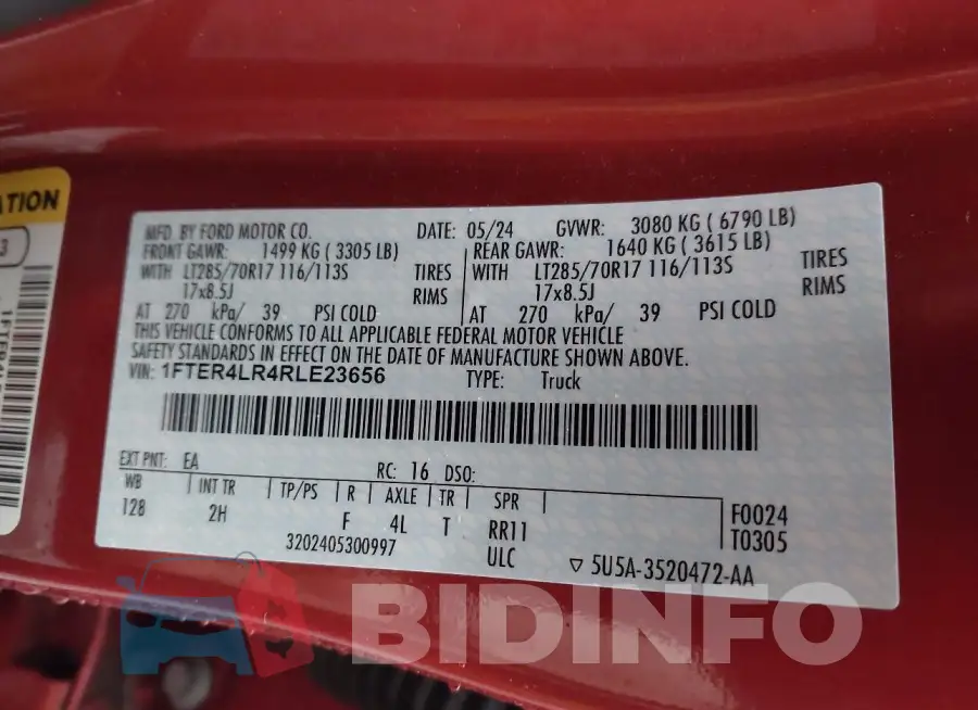 1FTER4LR4RLE23656 Photo# 9