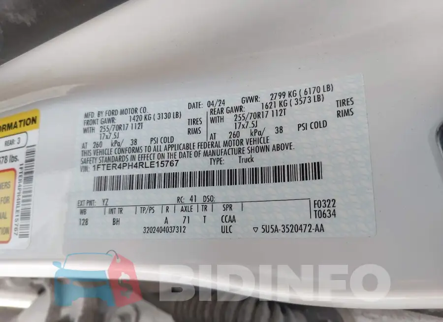 1FTER4PH4RLE15767 Photo# 9