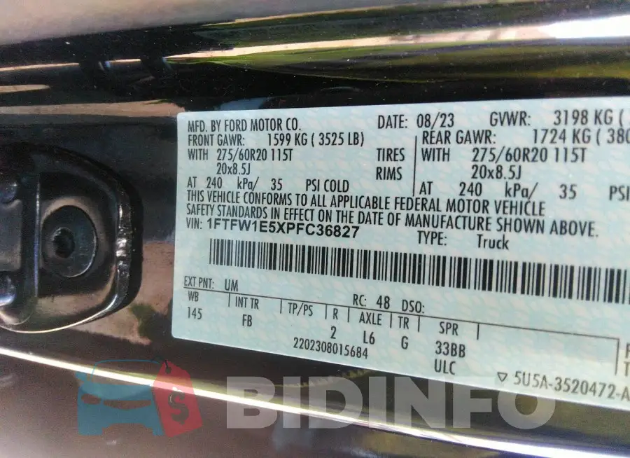 1FTFW1E5XPFC36827 Photo# 9
