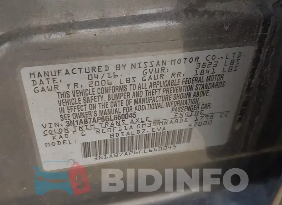3N1AB7AP6GL660045 Photo# 9