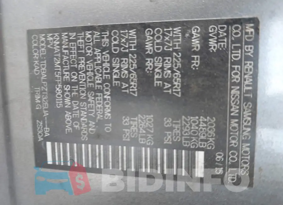 KNMAT2MT5FP580115 Photo# 9