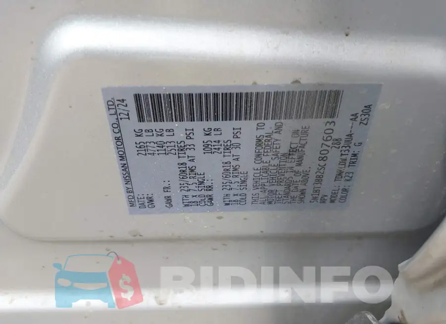 5N1BT3BB2SC807603 Photo# 9
