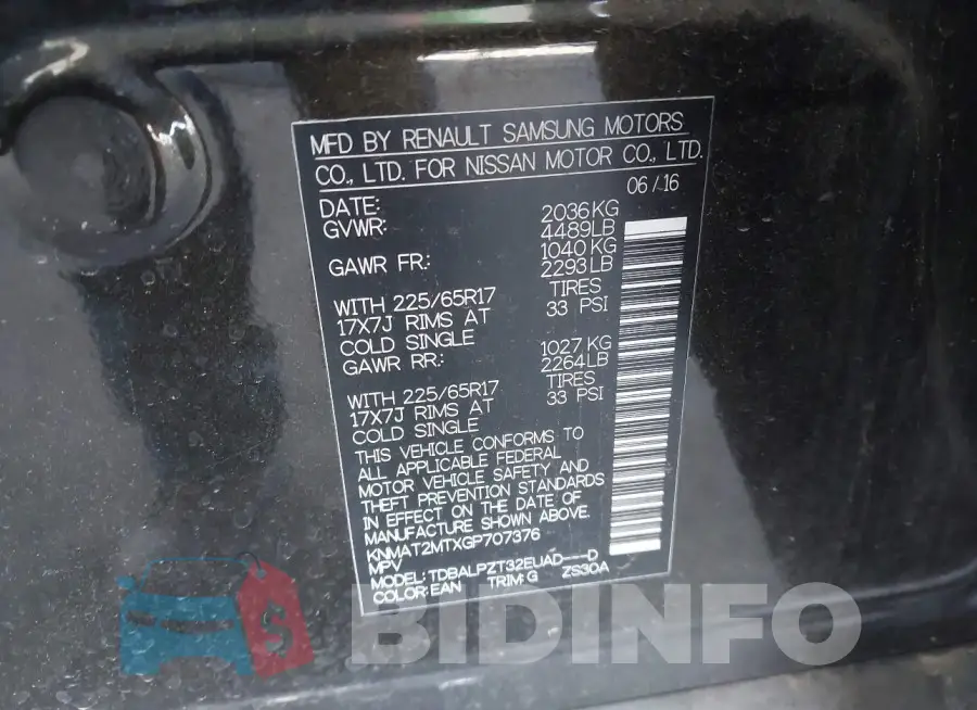 KNMAT2MTXGP707376 Photo# 9