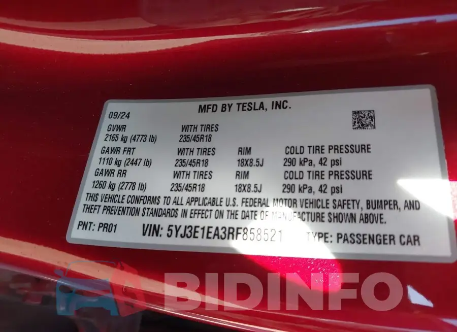 5YJ3E1EA3RF858521 Photo# 9