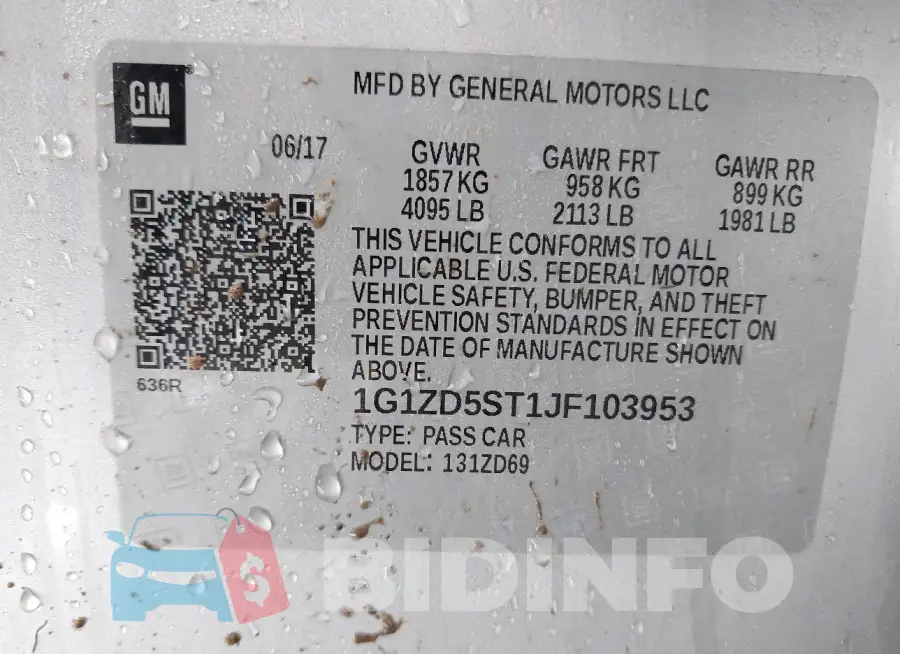 1G1ZD5ST1JF103953 Photo# 9