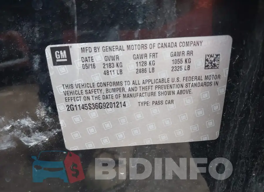 2G1145S36G9201214 Photo# 9