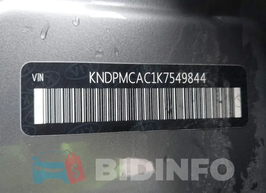 KNDPMCAC1K7549844 Photo# 9