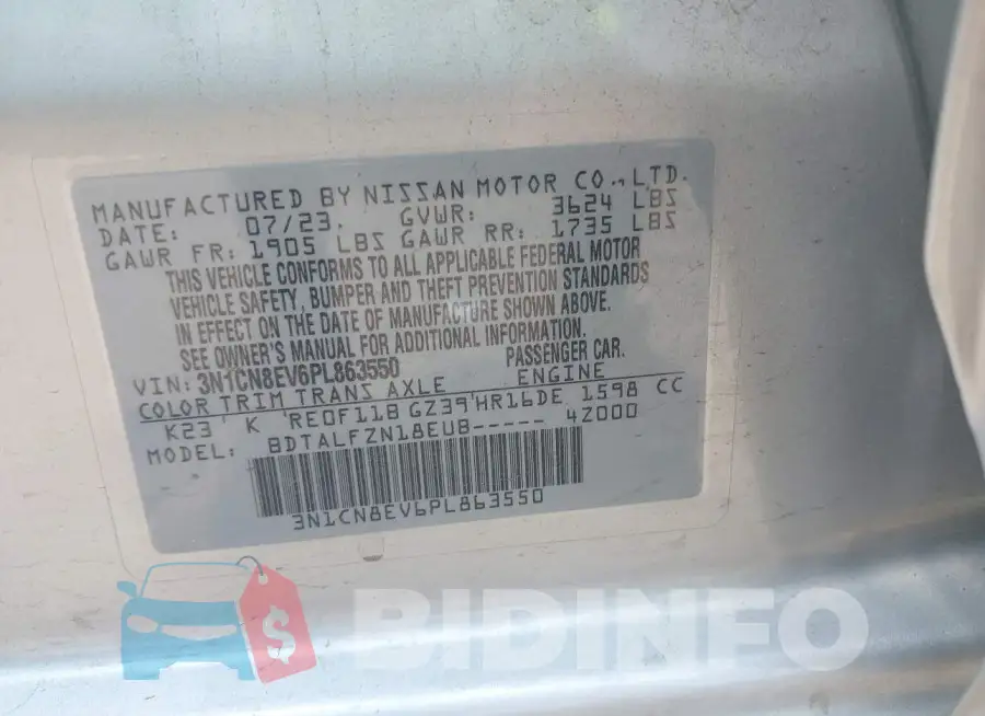 3N1CN8EV6PL863550 Photo# 9