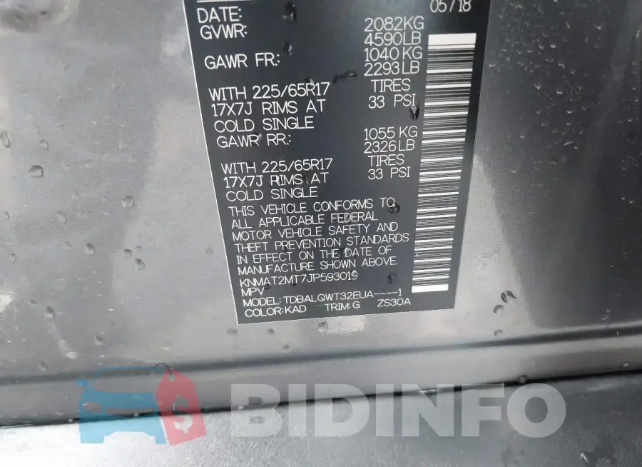 KNMAT2MT7JP593019 Photo# 9